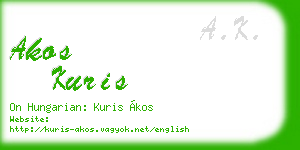 akos kuris business card